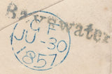 126751 1857 DIE 2 1D PL.49 PALE ROSE ON TRANSITIONAL PAPER (SPEC C9(4) ON COVER.