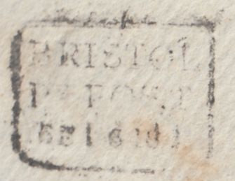 126799 1829 MAIL BLAGDON, NEAR BRISTOL TO BATH WITH BOXED 'BRISTOL/PY. POST/SE 16 1829' HAND STAMP (BS146).
