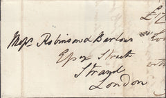 126918 1851 MAIL BRISTOL TO LONDON WITH 'BRISTOL/6 JU 1851/PY-POST' (BS155) AND 'REDLAND/PENNY POST' (BS159) HAND STAMPS.