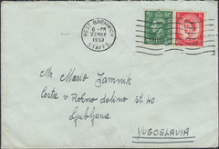 126982 1953 MIXED REIGNS USAGE WEST BROMWICH TO YUGOSLAVIA.