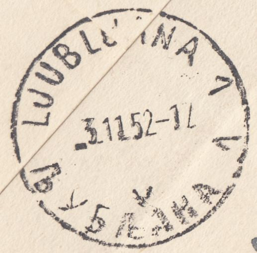 126983 1952 MAIL WEST BROMWICH, STAFFS TO LJUBLJANA, YUGOSLAVIA.