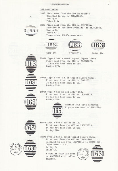 127050 'BARRED NUMERAL CANCELLATIONS VOLUME ONE WALES' BY JOHN PARMENTER.