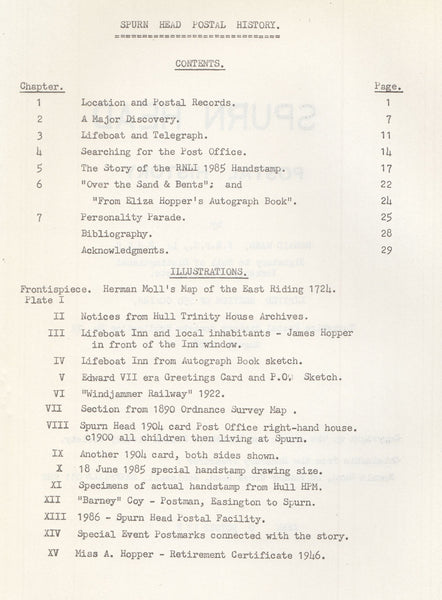 127077 'SPURN HEAD POSTAL HISTORY' BY R WARD.