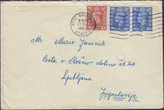 127102 1954 MAIL WEST BROMWICH, STAFFS TO LJUBLJANA, YUGOSLAVIA.