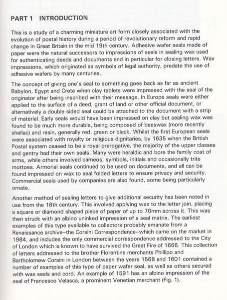 127124 'ADHESIVE WAFER SEALS, A TRANSIENT VICTORIAN PHENOMENON' BY CHAMPNESS AND TRAPNELL.
