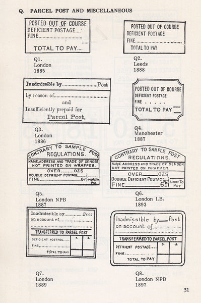 127134 'UNPAID AND UNDERPAID MAIL 1840-1921, ENGLAND AND WALES' BY R I JOHNSON.