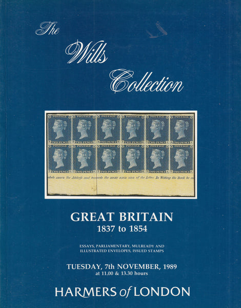 127282 'THE WILLS LARGE GOLD MEDAL COLLECTION OF GREAT BRITAIN 1837-1854' HARMERS AUCTION NOVEMBER 1989.