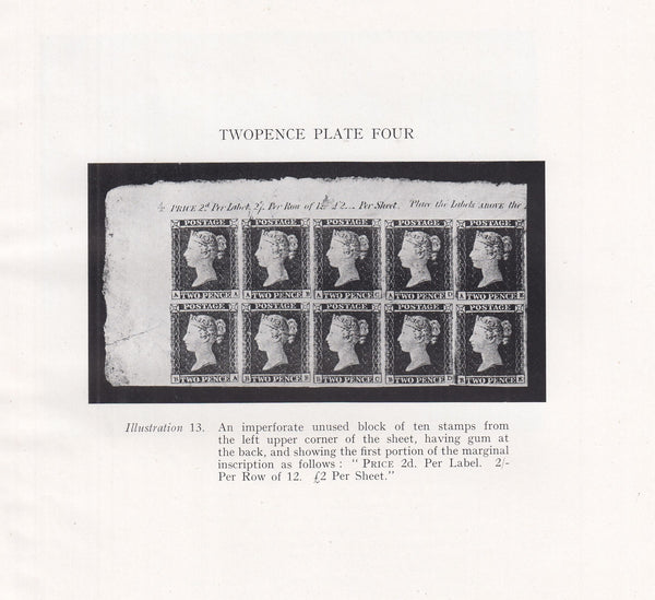 127316 'BRITISH LINE ENGRAVED STAMPS: TWOPENCE BLUE STUDIES OF PLATES 1-15' BY H OSBORNE.