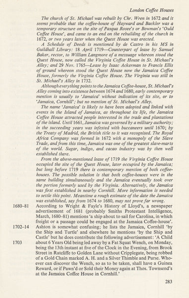 127320 'LONDON COFFEE HOUSES' BY BRYANT LILLYWHITE.