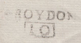 128007 1823 MAIL CROYDON TO LONDON WITH 'CROYDON/10' MILEAGE MARK (SY131).