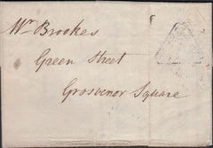 128012 CIRCA 1788 MAIL USED IN LONDON WITH 'STATIONER/ALLEN/O' LONDON POST RECEIVERS HAND STAMP (L380).