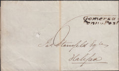 128032 1835-1838 'GOMERSAL/PENNY POST' HAND STAMP (YK1048) THREE COVERS.