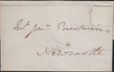 128045 1840 MAIL WHITFIELD HALL, NORTHUMBERLAND TO NEWCASTLE WITH 'WHITFIELD/PENNY POST' HAND STAMP (NR703).