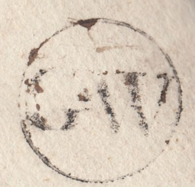 128114 1782 'G.W' LONDON GENERAL POST RECEIVER'S HAND STAMP OF GEORGE WALTERS ON LETTER LONDON TO BRIDGWATER.