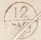 128114 1782 'G.W' LONDON GENERAL POST RECEIVER'S HAND STAMP OF GEORGE WALTERS ON LETTER LONDON TO BRIDGWATER.