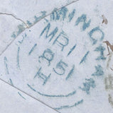 128229 1851 MAIL LONDON TO WORCESTER WITH 'MISSENT TO/DERBY.R.O' HAND STAMP (DY165).