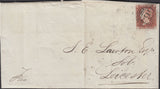 128253 WELLS (SOMERSET) EARLIEST KNOWN USAGE '864' NUMERAL ON LETTER DATED 15TH JUNE 1844.