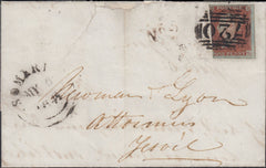 128255 SOMERTON (SOMERSET) EARLIEST KNOWN USAGE '720' BARRED NUMERAL ON WRAPPER DATED 6TH MAY 1844.