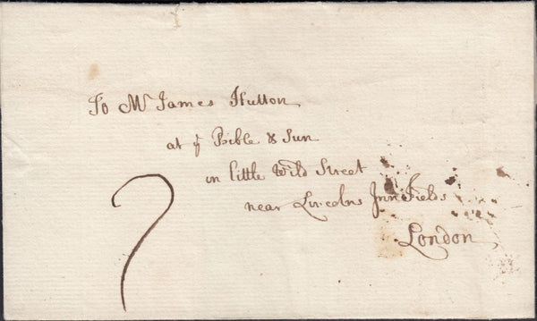 128280 CIRCA 1740 MAIL NORTHAMPTON TO LONDON WITH 'N/HAMPTON' HAND STAMP (NN119).