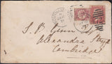 128311 1874-1880 'SOUTHAMPTON/723' DUPLEXES ON COVER X 4.