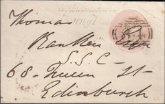 128319 1846 MAIL CANTERBURY TO EDINBURGH WITH 'GODMERSHAM/PENNY POST' HAND STAMP (KT477).