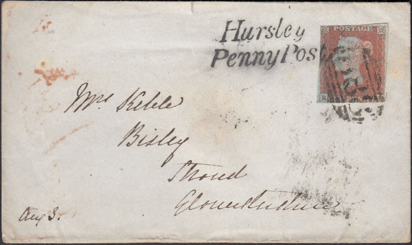 128321 1847 MAIL WINCHESTER TO STROUD WITH 'HURSLEY/PENNY POST' HAND STAMP (HA607).