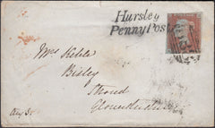128321 1847 MAIL WINCHESTER TO STROUD WITH 'HURSLEY/PENNY POST' HAND STAMP (HA607).