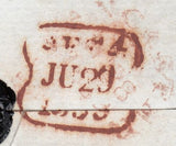 128328 1839 LARGE PART LETTER LANCASTER TO LONDON WITH 'LANCASTER/PENNY POST' HAND STAMP (LA648).