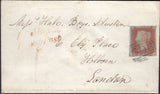 128332 1849 MAIL MARGATE, KENT TO LONDON WITH 'BIRCHINGTON/PENNY POST' HAND STAMP (KT83).