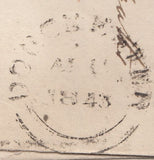 128360 1843 WRAPPER TO DORCHESTER  WITH 'NO.6' RECEIVERS HAND STAMP OF CATTISTOCK.