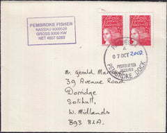 128416 1980-2002 'PAQUEBOT/POSTED AT SEA RECEIVED/PEMBROKE DOCK' CANCELLATIONS (3 COVERS).