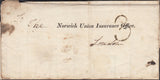 128508 1836 MAIL FROM PADDINGTON USED IN LONDON WITH 'PADDINGTON/MR' LONDON COUNTRY SORTING OFFICE DATE STAMP (L521).