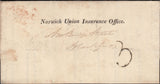 128510 1827 MAIL FROM PADDINGTON USED IN LONDON WITH 'PADDINGTON/EV' LONDON COUNTRY SORTING OFFICE DATE STAMP (L521).