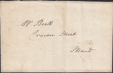 128518 1781 MAIL USED IN LONDON WITH TEMPLE OFFICE DOCKWRA TYPE 3c (L366).