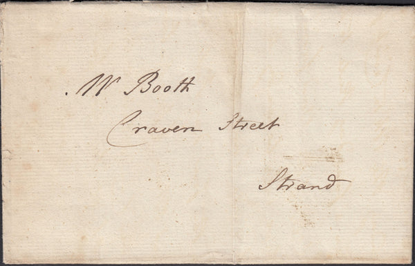 128518 1781 MAIL USED IN LONDON WITH TEMPLE OFFICE DOCKWRA TYPE 3c (L366).