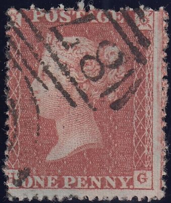 128566 1855 DIE 2 1D PL.5 RARE QUARTET OF FOUR DIFFERENT PRINTINGS (SG21, SG24, SG26 AND SPEC C6) LETTERED HG.