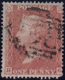 128566 1855 DIE 2 1D PL.5 RARE QUARTET OF FOUR DIFFERENT PRINTINGS (SG21, SG24, SG26 AND SPEC C6) LETTERED HG.