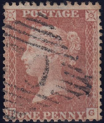 128566 1855 DIE 2 1D PL.5 RARE QUARTET OF FOUR DIFFERENT PRINTINGS (SG21, SG24, SG26 AND SPEC C6) LETTERED HG.