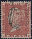 128568 1855 DIE 2 1D PL.6 MATCHED TRIO (SG21, SG26 AND SPEC C6) LETTERED CD.