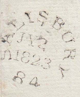 128637 1823 MAIL HINDON, WILTS TO ANDOVER WITH 'HINDON' HAND STAMP (WL339) AND 'SALISBURY/PENNY POST' HAND STAMP (WL665).