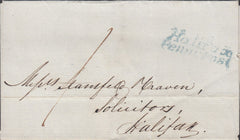 128642 GROUP OF FOUR 1831-1839 COVERS WITH 'HALIFAX/PENNY POST' HAND STAMPS (YK1211/YK1213).