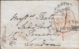 128646 1847 MAIL BATH TO LONDON, MISSORTED WITH 'MISSENT TO/CHIPPENHAM' HAND STAMP (WL177).