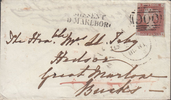 128673 1848 MAIL WITHAM, ESSEX TO GREAT MARLOW, BUCKS WITH 'MISSENT/TO MARLBORO' HAND STAMP (WL458).