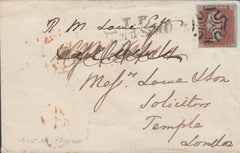 128790 1842 MAIL USED IN LONDON WITH 'T.P/OXFORD ST. W.O' RECEIVER'S HAND STAMP (L505).