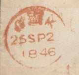 128799 1846 MAIL BRISTOL TO LONDON WITH 'REDLAND/PENNY POST' HAND STAMP (BS159).