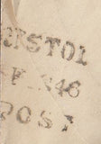 128799 1846 MAIL BRISTOL TO LONDON WITH 'REDLAND/PENNY POST' HAND STAMP (BS159).