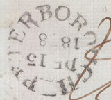 128909 1838 MAIL WHITTLESEA, CAMBS TO LONDON WITH 'PETER-/-BOROUGH/PENNY POST' HAND STAMP (NN197).