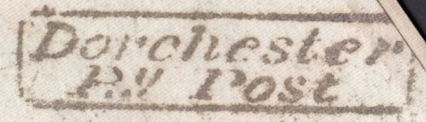 129000 1830 MAIL DORCHESTER TO STURMINSTER, DORSET WITH 'DORCHESTER/P.Y POST' HAND STAMP (DT247).
