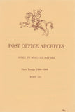 129040 POST OFFICE ARCHIVES: INDEX TO MINUTED PAPERS