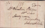 129053 1777 'PARTINGTON' LONDON GENERAL POST RECEIVER'S HAND STAMP OF RICHARD PARTINGTON OF HOLBORN ON LETTER LONDON TO BRIDGWATER, SOMERSET.